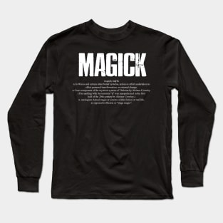 Magick Dictionary Word Definition Long Sleeve T-Shirt